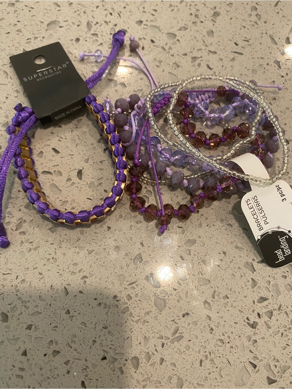 Purple Mixed Bracelet Set — Superstar Accessories
